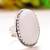 White coral vintage style gemstone 925 silver ring 7