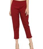Maroon Straighrt Trouser