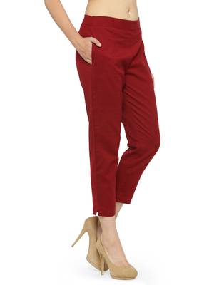 Maroon Straighrt Trouser 2