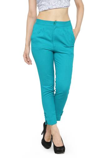 Indibelle Turquoise Straighrt Trouser