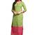 Green embroidered chanderi salwar with dupatta