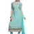 Sky-blue embroidered chanderi salwar with dupatta
