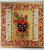 Shrinathji god wooden chowki stool/decorative small side table/bajot table for pooja room 10 inch