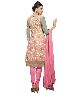Grey embroidered cotton salwar with dupatta 2