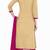 Beige embroidered cotton salwar with dupatta