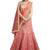Coral embroidered silk unstitched bridal lehenga