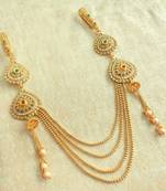 Kundan multi colour double juda waist belly hip chain belt kamarband keychain ethnic wedding jewellery