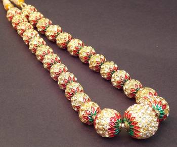 Ethnic Meenakari And Zircon Kantha Necklace 1