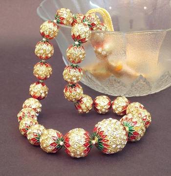 Ethnic Meenakari And Zircon Kantha Necklace 3