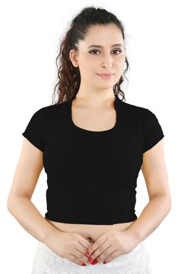 Multicolor Plain Lycra Cotton Stitched Blouse 2