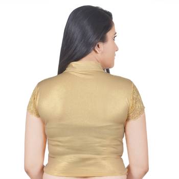 Multicolor Plain Lycra Cotton Stitched Blouse 5