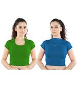 Multicolor Plain Lycra Cotton Stitched Blouse