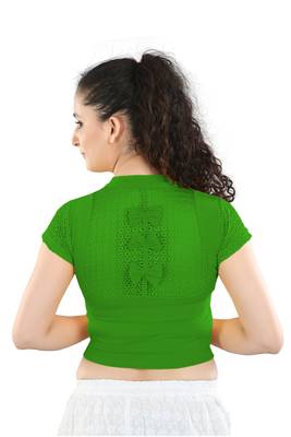 Multicolor Plain Lycra Cotton Stitched Blouse 3