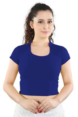 Multicolor Plain Lycra Cotton Stitched Blouse 2