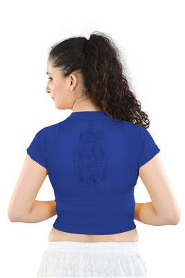 Multicolor Plain Lycra Cotton Stitched Blouse 3