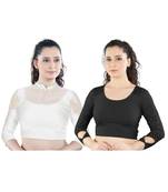 Multicolor Plain Lycra Cotton Stitched Blouse