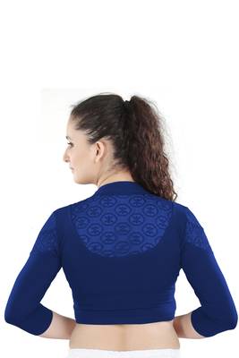 Multicolor Plain Lycra Cotton Stitched Blouse 3