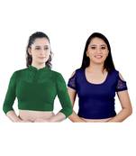 Multicolor Plain Lycra Cotton Stitched Blouse