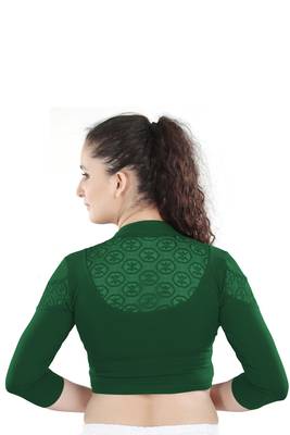Multicolor Plain Lycra Cotton Stitched Blouse 3