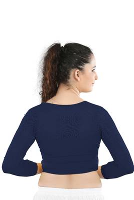 Multicolor Plain Lycra Cotton Stitched Blouse 5