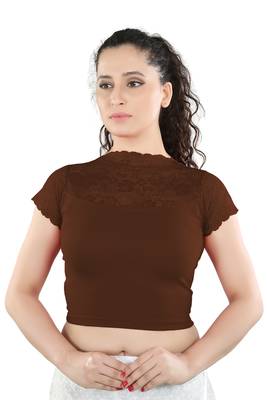 Multicolor Plain Lycra Cotton Stitched Blouse 2