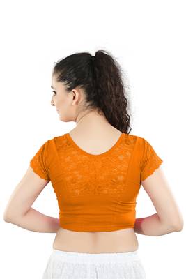 Multicolor Plain Lycra Cotton Stitched Blouse 5