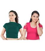 Multicolor Plain Lycra Cotton Stitched Blouse