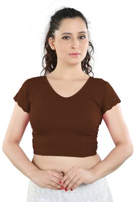 Multicolor Plain Lycra Cotton Stitched Blouse 2