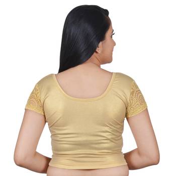 Multicolor Plain Lycra Cotton Stitched Blouse 5