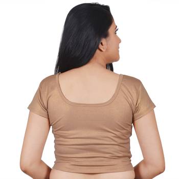 Multicolor Plain Lycra Cotton Stitched Blouse 5