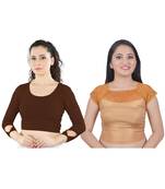 Multicolor Plain Lycra Cotton Stitched Blouse