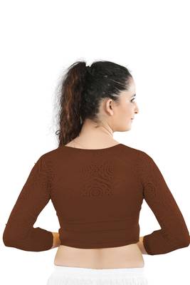 Multicolor Plain Lycra Cotton Stitched Blouse 3