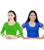 Multicolor Plain Lycra Cotton Stitched Blouse