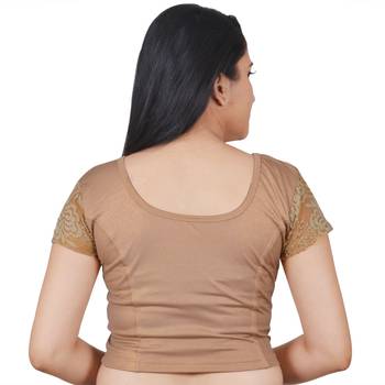 Multicolor Plain Lycra Cotton Stitched Blouse 5
