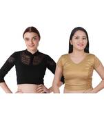 Multicolor Plain Lycra Cotton Stitched Blouse