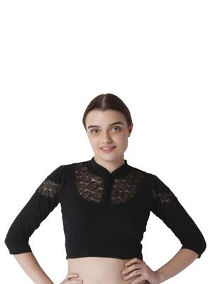 Multicolor Plain Lycra Cotton Stitched Blouse 2