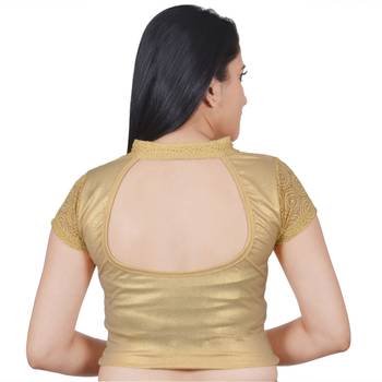 Multicolor Plain Lycra Cotton Stitched Blouse 3