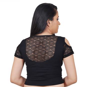 Multicolor Plain Lycra Cotton Stitched Blouse 3