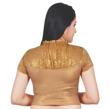 Multicolor Plain Lycra Cotton Stitched Blouse 5