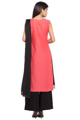 Light Pink Printed Cotton Salwar With Dupatta 4