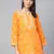 Hand Embroidered Mustard Cotton Lucknow Chikankari Women Short Kurti - A210866