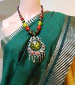 Cotton Silk Bottle Green Saree With Silver Thread Border With Beige Pallu And Blouse