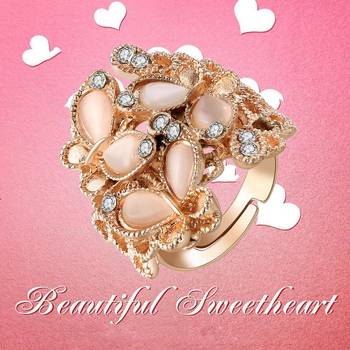 Pink cubic zirconia rings 3