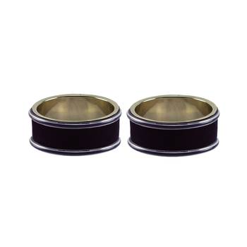Black Plain Metal Bangle 1