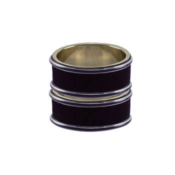 Black Plain Metal Bangle 2