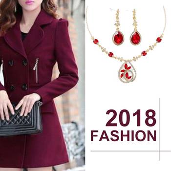 Red crystal necklace-sets 2