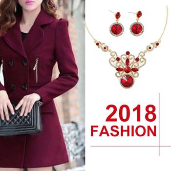 Red crystal necklace-sets 2