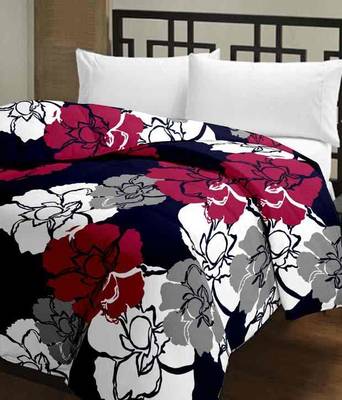 eCraftIndia Floral Printed Single Bed Reversible AC Blanket 1