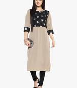 grey faux_crepe crepe stitched kurti