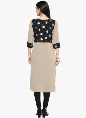 grey faux_crepe crepe stitched kurti 3
